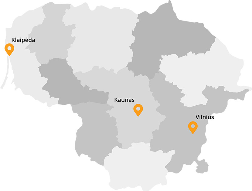Lietuvoje: Vilniuje - Kaune - Klaipėdoje